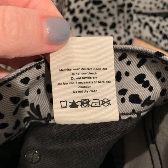 Rag & Bone Grey Cheetah Hana Cropped Jeans size 24 NWT - Picture 7 of 7